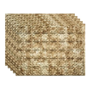 Fasade Traditional 6 18″ x 24″ Bermuda Bronze Vinyl Backsplash Tile – 5 Pack