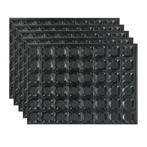 Fasade Traditional 6 18″ x 24″ Brushed Onyx Vinyl Backsplash Tile – 5 Pack