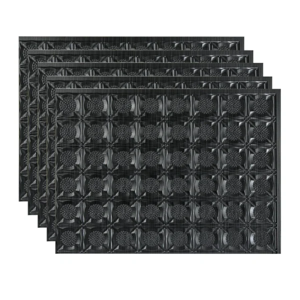 Fasade Traditional 6 18″ x 24″ Brushed Onyx Vinyl Backsplash Tile – 5 Pack