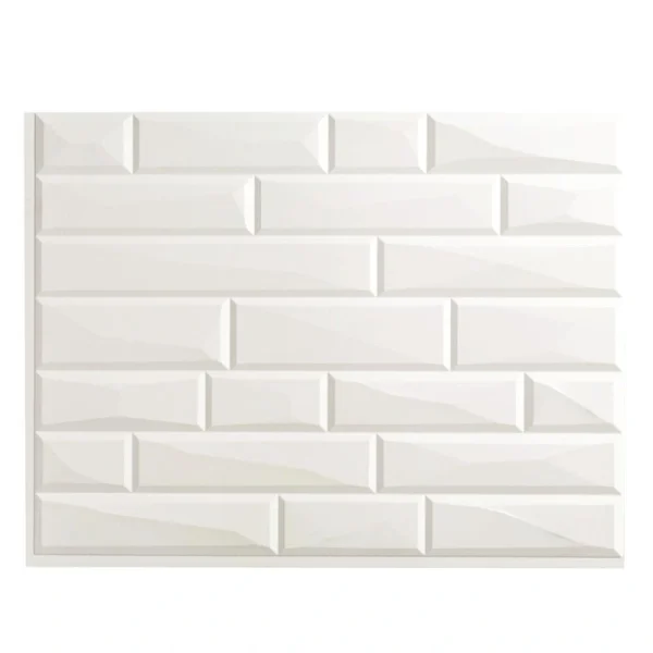Fasade Vista 18″ x 24″ Gloss White Vinyl Backsplash Tile