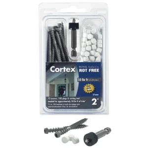 FastenMaster Cortex for Royal Trim 2 mm White Hidden Deck Fastener (75-Pack)