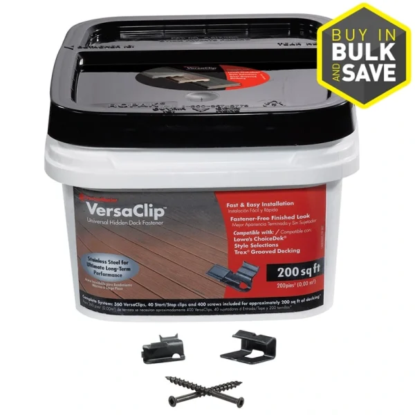 FastenMaster VersaClip 1-in Black Hidden Deck Fastener (360-Pack)