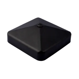 Fence Armor 4-in x 4-in Post Cap Powder Coated Black Metal Deck Post Cap