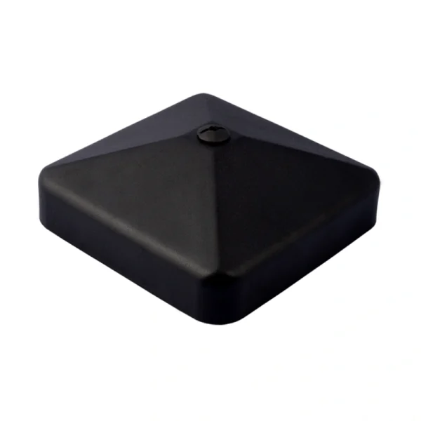 Fence Armor 4-in x 4-in Post Cap Powder Coated Black Metal Deck Post Cap