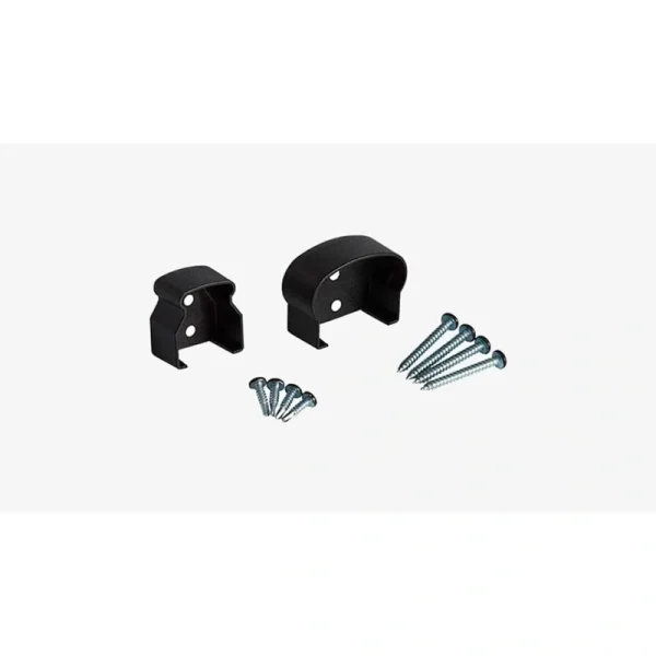 Fiberon 3-in x 2.5-in CitySide Matte Black Aluminum Rail Bracket (2-Pack)