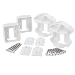 Fiberon 6-in x 4-in Composite Railing White PVC Line Connector (4-Pack) T726916092