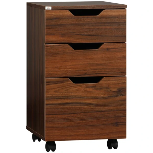 Flynama Brown Wood Grain 3-Drawer 15.75-in File Cabinet