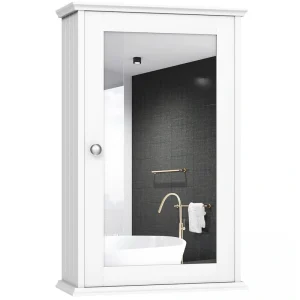 Forclover Bathroom Wall Cabinet with Single Mirror Door