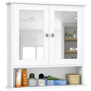 Forclover CH Medicine Cabinets 22-in x 23-in x 5-in White Bathroom Wall Cabinet T726923340