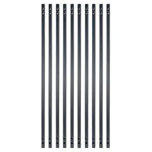 Fortress Building Products 5/8-in x 31-in Balusters Black Sand Metal Square Deck Baluster (10-Pack)