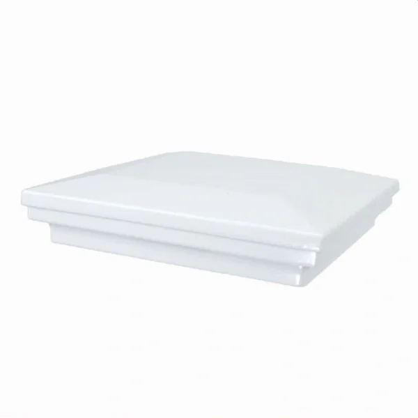 Fortress Building Products 6-in x 6-in Fortress Accents White Aluminum Deck Post Cap