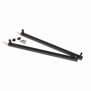 Fortress Building Products Fortress Fe26 34-in Black Sand Powder Coat Steel Gate Uprights