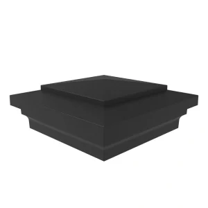 Freedom 4-in x 4-in Camden Black Composite Deck Post Cap