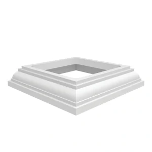 Freedom 4-in x 4-in White Composite Deck Post Base Trim T726916238