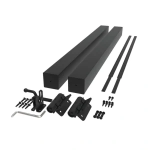 Freedom 43-1/8-in L x 36-in H Matte Black Aluminum Deck Railing Gate (Assembly Required)