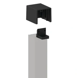 Freedom 5.31-in x 2.76-in Margate End bracket Matte Black Aluminum Post Connector (4-Pack)