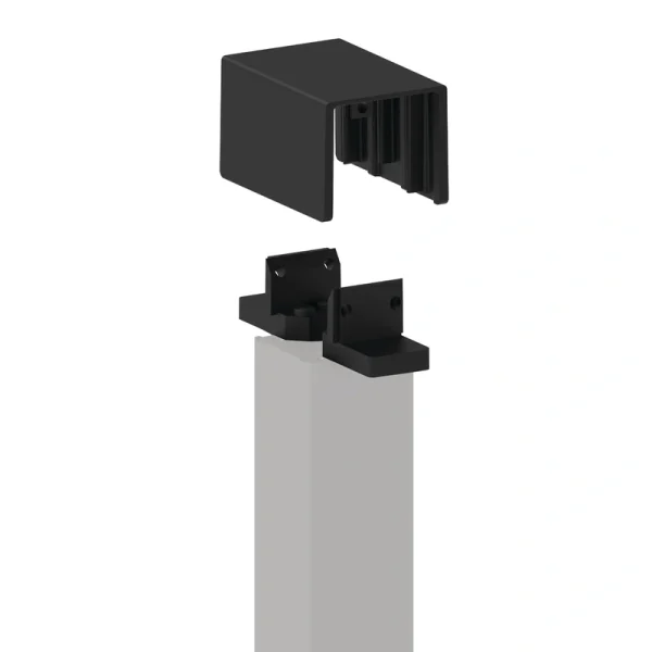 Freedom 5.31-in x 2.76-in Margate Matte Black Aluminum Line Connector (4-Pack)