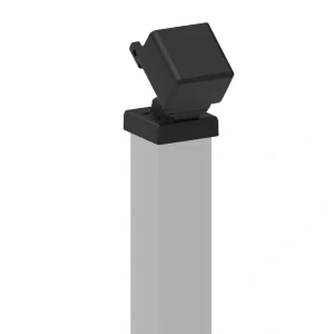 Freedom 6.3-in x 5.5-in Margate Matte Black Aluminum Stair Connector (4-Pack)