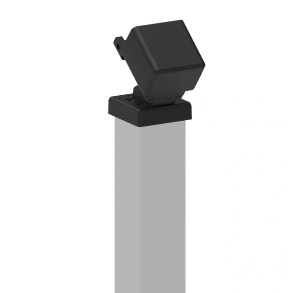 Freedom 6.3-in x 5.5-in Margate Matte Black Aluminum Stair Connector (4-Pack)