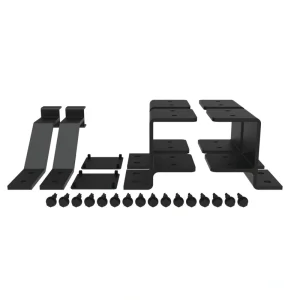 Freedom 6.438-in x 3.313-in VersaRail Matte Black Aluminum Fascia Mount Bracket