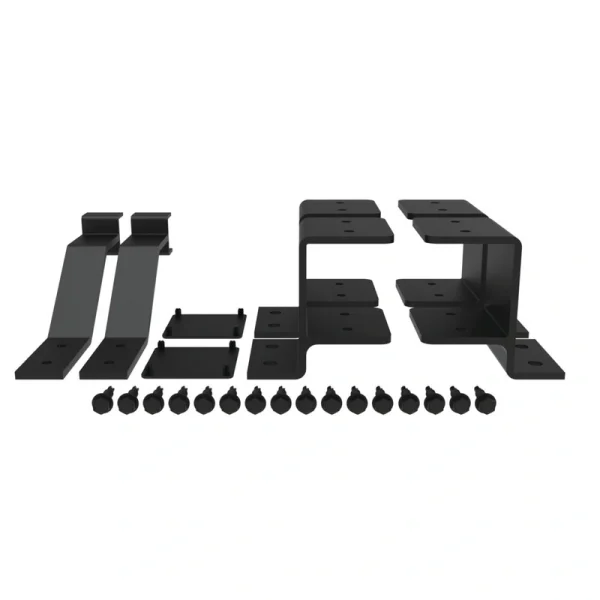 Freedom 6.438-in x 3.313-in VersaRail Matte Black Aluminum Fascia Mount Bracket