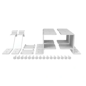 Freedom 6.438-in x 3.313-in VersaRail White Aluminum Fascia Mount Bracket