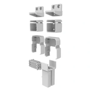 Freedom 6.438-in x 3.313-in VersaRail White Aluminum Line Connector