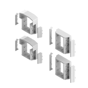 Freedom 7.375-in x 4-in Lincoln White Vinyl Line Connector (4-Pack)
