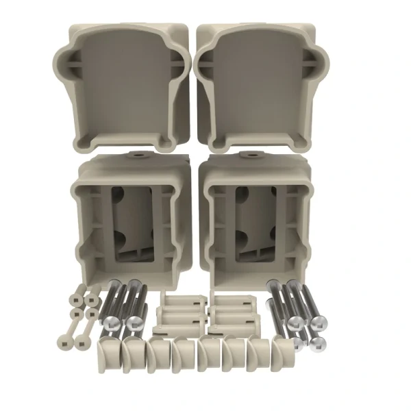 Freedom 7-in x 6.5-in Bella Premier Series Clay Vinyl Rail Bracket (4-Pack)