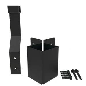 Freedom 9.125-in x 7-in Matte Black Aluminum Fascia Mount Bracket
