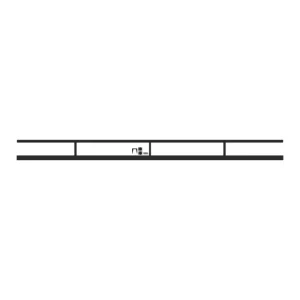 Freedom 92-in x 3.5-in VersaRail Matte Black Aluminum Line Connector