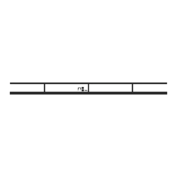 Freedom 92-in x 3.5-in VersaRail Matte Black Aluminum Line Connector