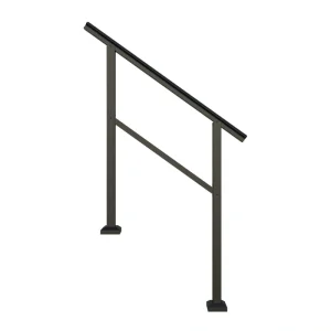 Freedom Heathrow 4-ft x 36-in Matte Black Aluminum Deck Handrail Kit