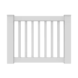Freedom Lincoln 46-1/2-in L x 36-in H White Vinyl Deck Railing Gate (Assembly Required)
