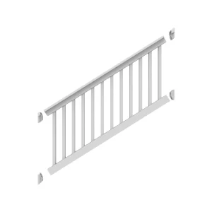 Freedom Lincoln White Vinyl Deck Stair Rail Kit T726915166