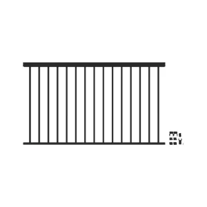 Freedom VersaRail Classic 8-ft x 42-in Matte Black Aluminum Deck Rail Kit T726915082