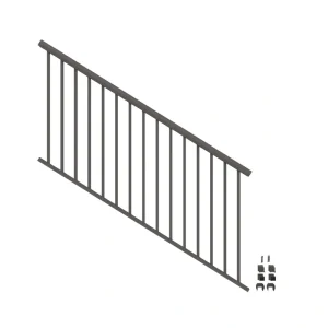Freedom VersaRail Winchester 6-ft x 36-in Matte Bronze Aluminum Deck Stair Rail Kit