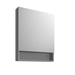 Fresca 24-in x 33.5-in Fog Free Surface Mount Gray Mirrored Medicine Cabinet