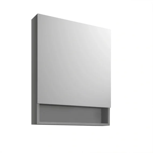 Fresca 24-in x 33.5-in Fog Free Surface Mount Gray Mirrored Medicine Cabinet