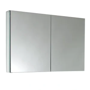 Fresca 40-in x 26-in Surface/Recessed Mount Mirror Mirrored Medicine Cabinet