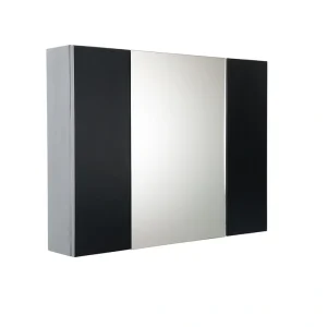 Fresca Modello 32-in x 23.65-in Surface Mount Espresso Mirrored Soft Close Medicine Cabinet