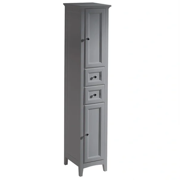 Fresca Oxford 14-in x 68-in x 15.84-in Gray Wood Freestanding Soft Close Corner Linen Cabinet