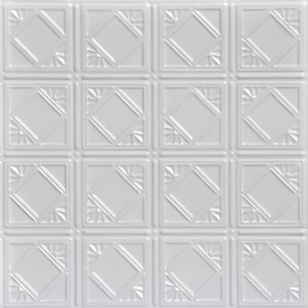 From Plain to Beautiful in Hours 2-ft x 2-ft Carnivale White Steel Surface-mount Ceiling Tile (6-Pack, 24-sq ft / Case)
