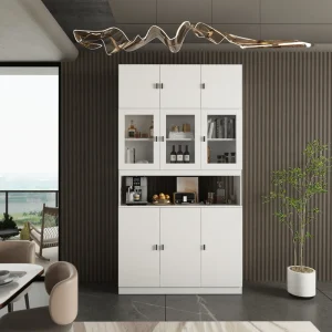 FUFU&GAGA 47.2-in W x 87.8-in H Mdf White Freestanding Utility Storage Cabinet T726922942