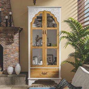 FUFU&GAGA Contemporary/Modern White Curio Cabinet T726922916