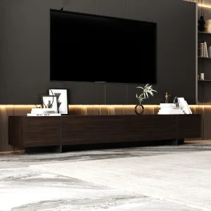 FUFU&GAGA Modern/Contemporary Brown Tv Cabinet (Accommodates TVs more than 70-in)