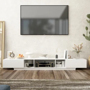 FUFU&GAGA Modern/Contemporary White Tv Cabinet (Accommodates TVs more than 70-in) T726922884