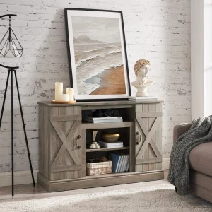 Fun Orange TV-STAND Farmhouse/Rustic Gray Wash Tv Cabinet (Accommodates TVs up to 50-in)