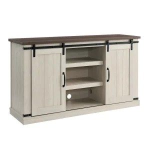 Fun Orange TV-STAND Farmhouse/Rustic Light Gray Tv Cabinet (Accommodates TVs up to 60-in)
