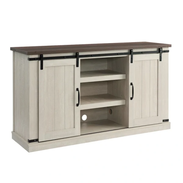 Fun Orange TV-STAND Farmhouse/Rustic Light Gray Tv Cabinet (Accommodates TVs up to 60-in)